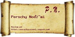 Perschy Noémi névjegykártya